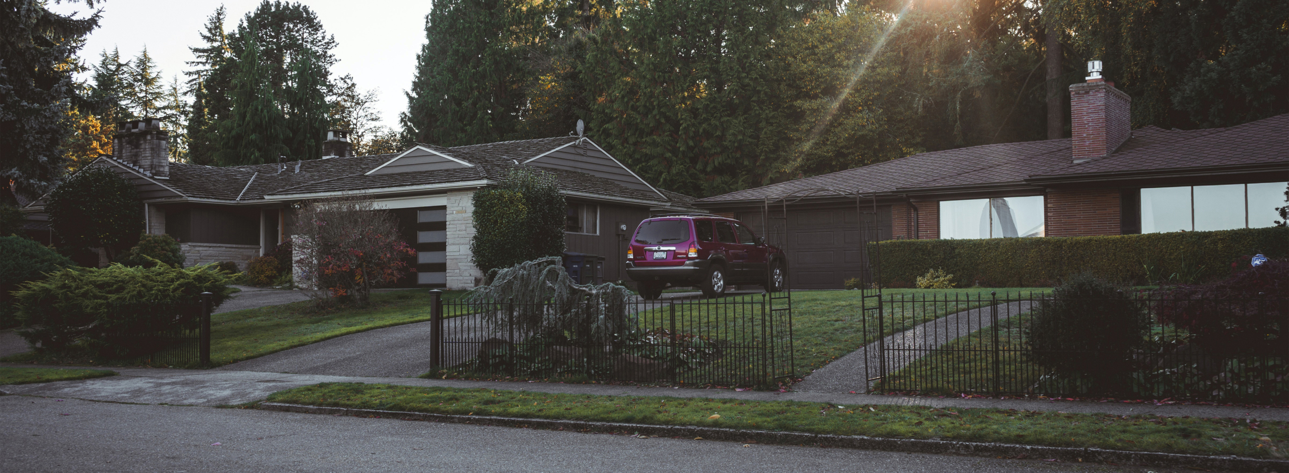 A car parked in a driveway.